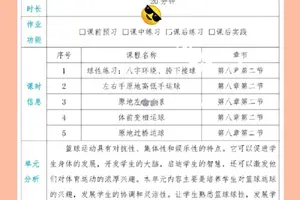 篮球训练作业设计方案